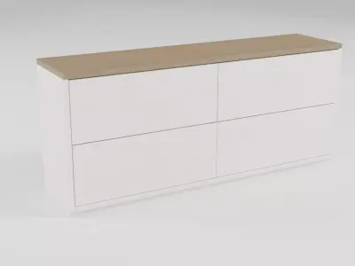 Contemporary wooden sideboard - 006 Free 3D model