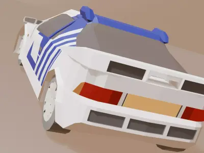 RS200 Rally Car - FREE Low-poly Free 3D model