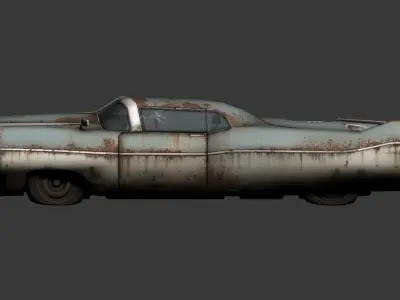 3D model of a vintage Low-poly 3D model