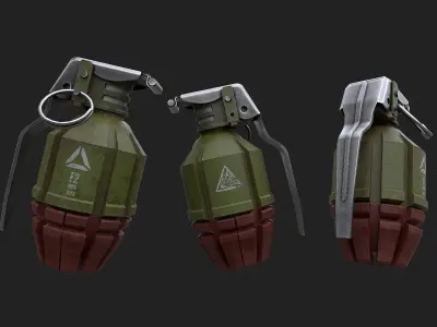 3D Military Asset Grenade Mk2  Low-poly 3D model