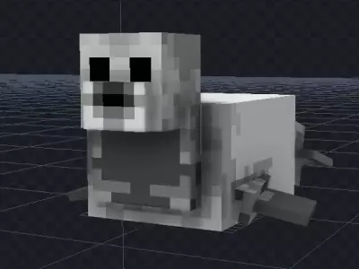 Minecraft Seal Low-poly 3D model