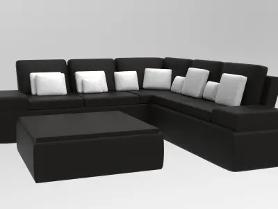 Sectional Sofa Free low-poly 3D model
