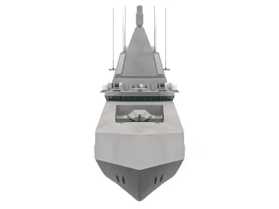 Stealth Navy Frigate v2 3D model
