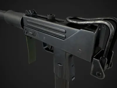 MAC-10 SMG Low-poly 3D model