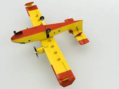 Canadair CL-415 Aircraft Low-poly 3D model