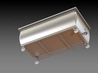 Stainless steel Tub 3D model