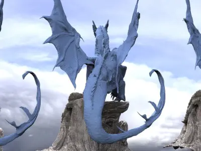 Noble Silver Dragon Lord 3D model