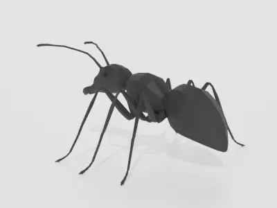 Low Poly Cartoon Ant Low-poly 3D model