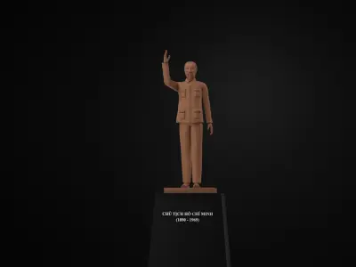 Ho Chi Minh Statue 3D model