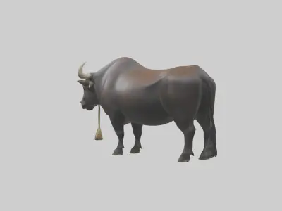Gaur grazing model 3D model