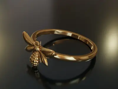 Bee Ring 3D print model