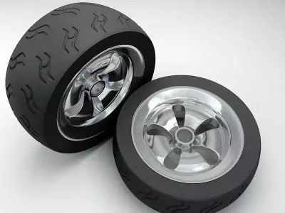 Radial Tyres Low-poly 3D model
