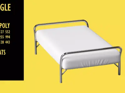 Chrome Tubular Beds Free 3D model