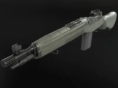 M1A Rifle Low-poly 3D model
