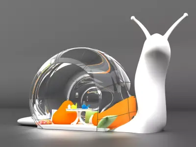 Snail studio 3D model