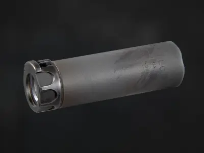 Surefire SOCOM556-MINI2 Suppressor Low-poly 3D model