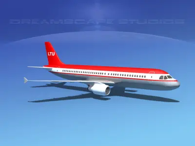 Airbus A320 LP LTU Low-poly 3D model