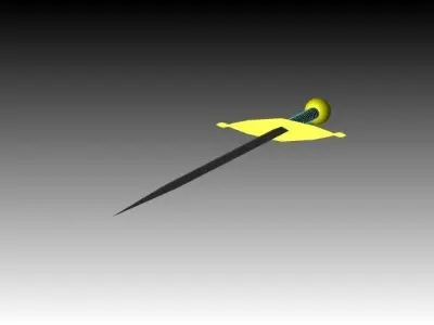 A sword model in AutoCAD Free 3D model