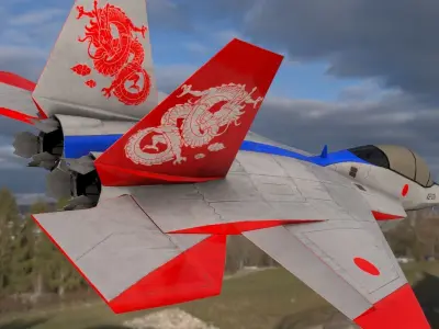 Mitsubishi X-2 Shin Shin Low-poly 3D model