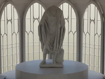 medieval palace Low-poly 3D model