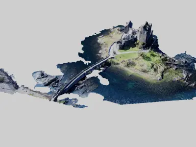 Photoscanned Scottish Castle 3D model