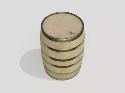 Whiskey Barrel 2-4K PBR Textures 3D model Low-poly 3D model
