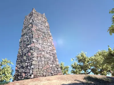 Hi-Res South Arabian Watchtower -Saudi Arabia 3D model