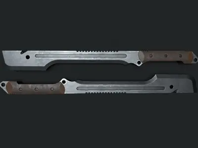 Gear-Machete-Lowpoly Low-poly 3D model