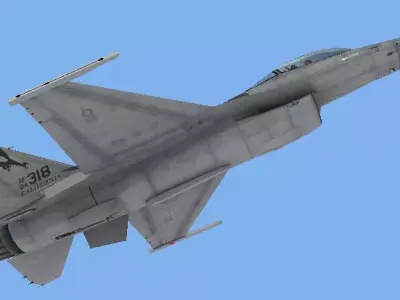 F-16C Fighting Falcon USAF Low-poly 3D model