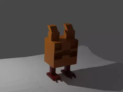  flea for game Low-poly 3D model