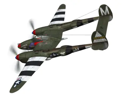 Lockheed P-38 Lightning - My little Pig 3D model