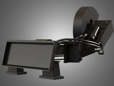 Stump Cutter - Spare Part for JCB Skid Steer Loader 3D model