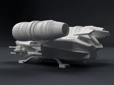 Spaceship combat 3D model
