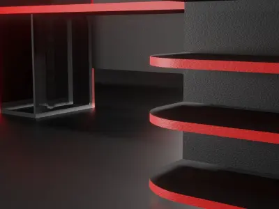 Gaming Desk Free low-poly 3D model purchase