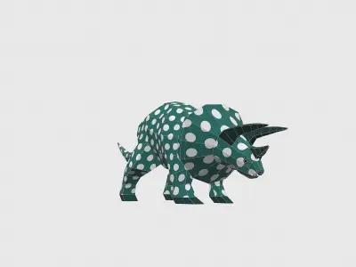 Dinosaur Triceratops Low-poly 3D model