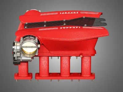 Intake Manifold - 488 GTB V8 Engine 3D model