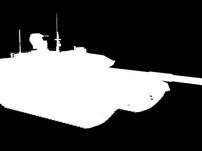 T-90 MS Winter Dirt Low-poly 3D model