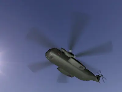 CH 53 Sea Stallion Sikorsky S-65 Helicopter 3d model Low-poly 3D model