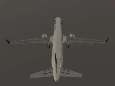 Iran Air Airbus a321-211 low poly 3D Model  Low-poly 3D model