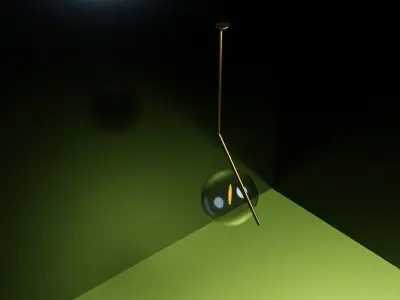 Classic Look Glass Pendant Light 3D model