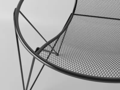 Elizabeth modern outdoor iron club chair Free 3D model