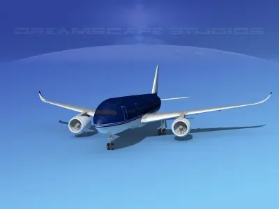 Airbus A350-800 Corporate 3 3D model
