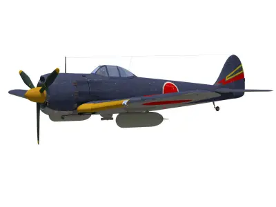 Ki43 Hayabusa type3-kou oscar 3D model