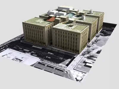 ANZAC Square Low-poly 3D model