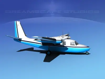 Rockwell Aero Commander 560 V03 3D model