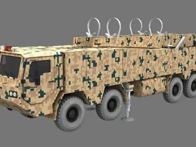Iranian Missile Launcher Vehicle 3D model