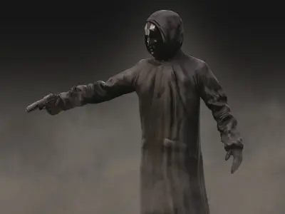 Squid Game Front man Low-poly 3D model