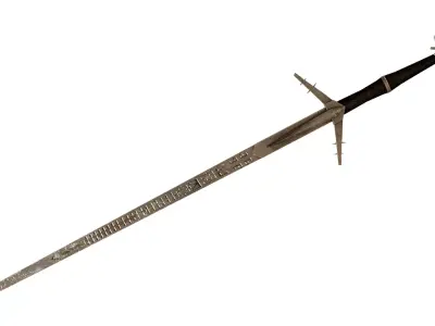 Sword Witcher 3 Low-poly 3D model
