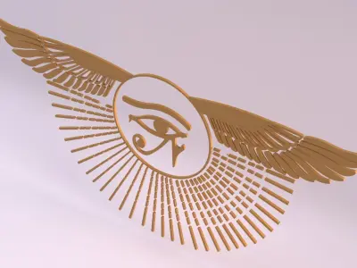 Egyptian Symbols - 043 Low-poly 3D model