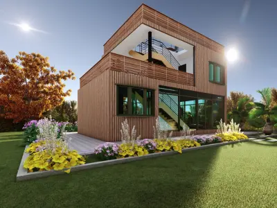 Cabin Floor Plans Low-poly 3D model